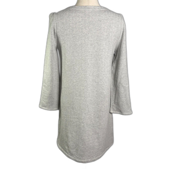 Emerson Fry Alice Dress Size L WARM 100% Cotton Long Sleeve Herringbone Gray - Picture 2 of 10